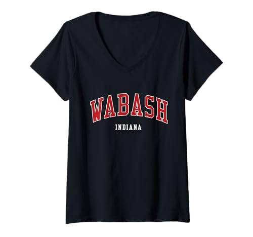 Damen Wabash Indiana College im Universitätsstil T-Shirt mit V-Ausschnitt von Wabash Indiana IN T-Shirts & Sweatshirts