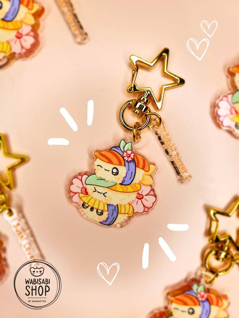 Kawaii-Schlüsselanhänger Aus Harz Für Sushi-Liebhaber - Handgefertigtes Süßes Sushi-Zubehör, Perfektes Geschenk Feinschmecker. Wabisabi-Shop Kawaii-Schlüsselanhänger Aus Harz Für Sushi-Liebhaber - Handgefertigtes Süßes Sushi-Zubehör, Perfektes Geschenk Feinschmecker. Wabisabi-Shop von WabisabiSamiart23