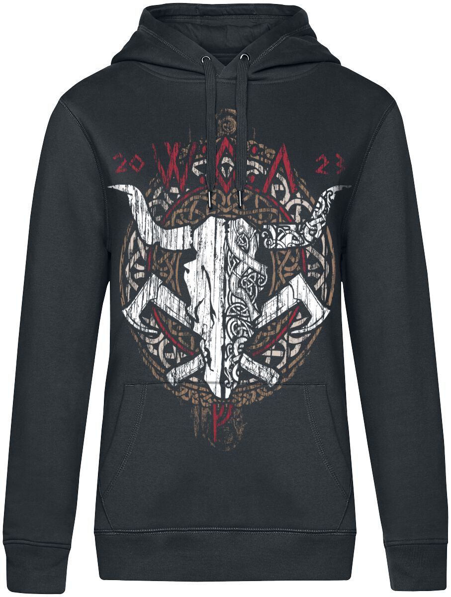 Wacken Open Air Kapuzenpullover - W.O.A. - Wacken Awaits - S bis XXL - für Damen - Größe L - schwarz  - EMP exklusives Merchandise! von Wacken Open Air