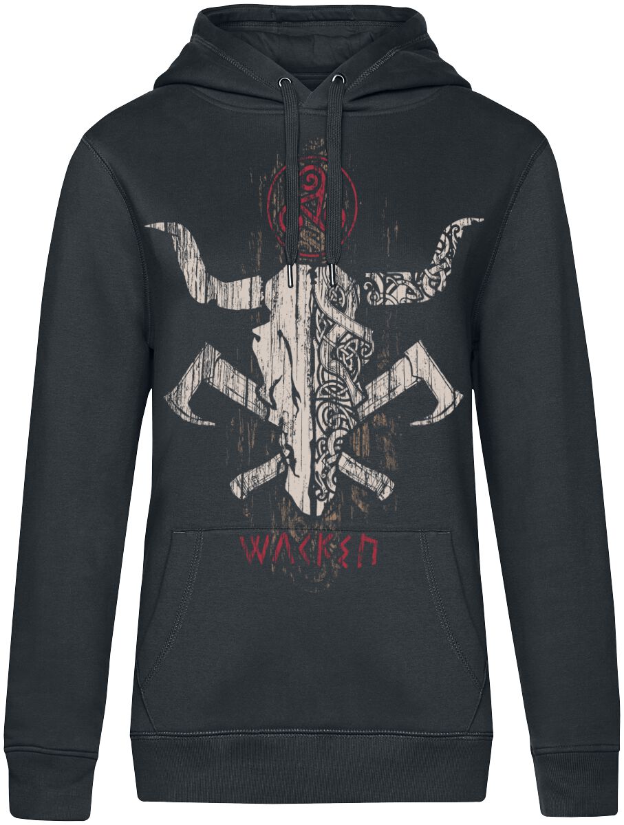 Wacken Open Air Kapuzenpullover - W.O.A. - Wacken Awaits - S bis XXL - für Damen - Größe L - schwarz  - EMP exklusives Merchandise! von Wacken Open Air