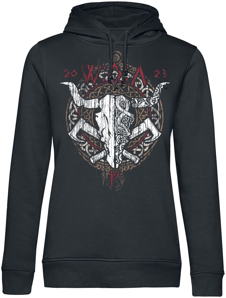 Wacken Open Air Kapuzenpullover - W.O.A. - Wacken Awaits - S bis XXL - für Damen - Größe S - schwarz  - EMP exklusives Merchandise! von Wacken Open Air