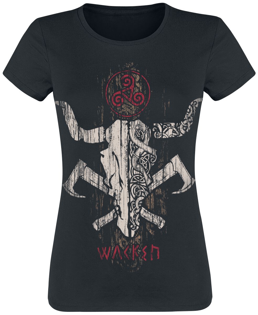 Wacken Open Air T-Shirt - W.O.A. - Wacken Awaits - S bis 3XL - für Damen - Größe 3XL - schwarz  - EMP exklusives Merchandise! von Wacken Open Air