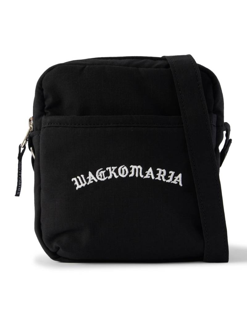 Wacko Maria - Speak Easy Small Logo-Embroidered Ripstop Pouch - Men - Black von Wacko Maria