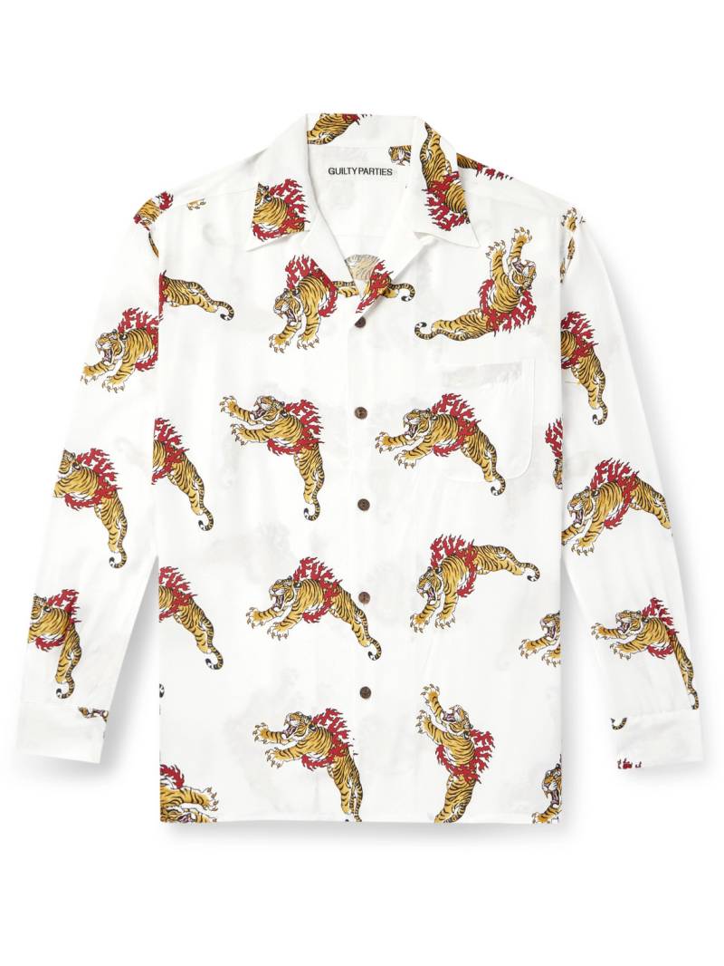 Wacko Maria - Tim Lehi Convertible-Collar Printed Matte-Satin Shirt - Men - White - XL von Wacko Maria