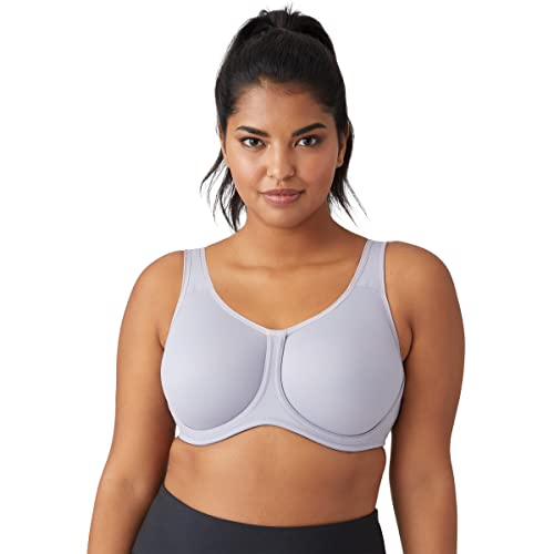 Wacoal Damen Vollfigur-Bügel Sport-BH, Lilace Grau Mit Zephyr, 75D von Wacoal