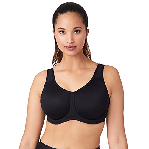 Wacoal Damen Plus Size Sport Vollfigur Bügel-BH, Schwarz, 90C von Wacoal