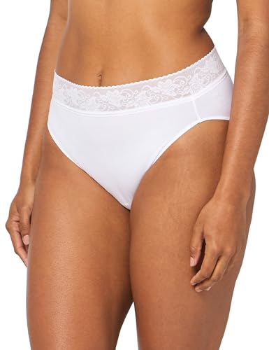 Wacoal Damen Comfort Touch hohem Schnitt Slip, Weiss/opulenter Garten, L von Wacoal