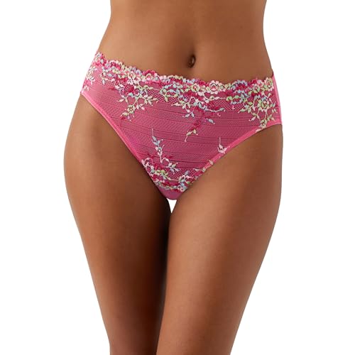 Wacoal Damen Embrace Spitze mit hohem Schnitt Slip, Hot Pink/Multi, M von Wacoal