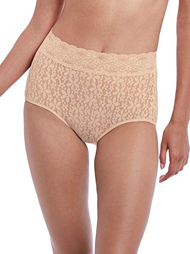 Wacoal Damen Halo Lace Brief Panty Slip, Sand, Large von Wacoal