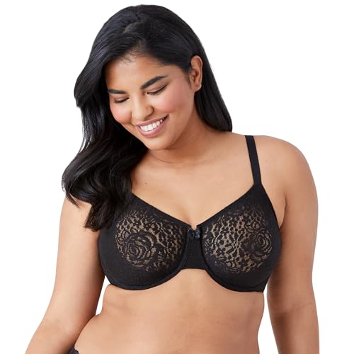Wacoal Damen Halo Lace Unlined Convertible Underwire Bra BH, Undurchsichtige, Schwarz, 90C von Wacoal