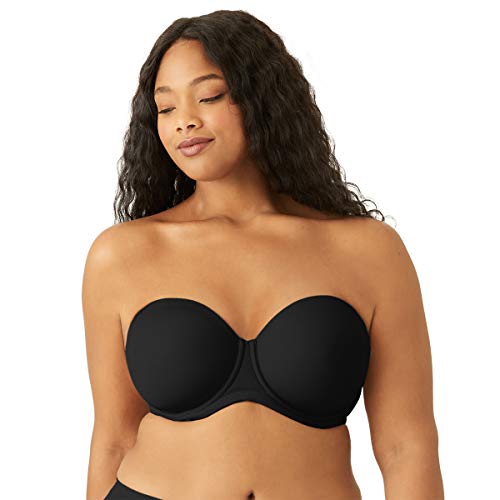 Wacoal Damen Trägerloser rotem Teppich BH mit voller Abdeckung, Blickdicht, Schwarz, 90G von Wacoal