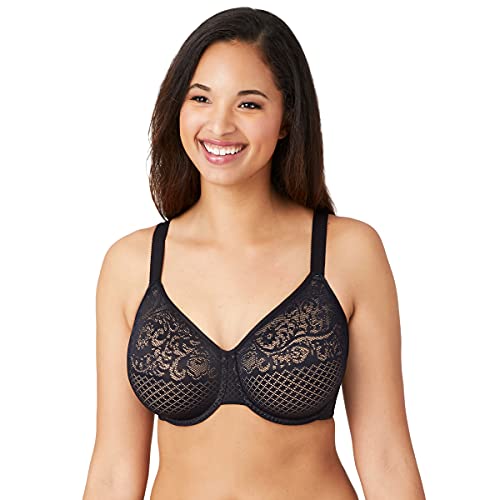 Wacoal Damen Visual Effects Minimizer BH mit voller Abdeckung, Halbtransparent, schwarz, 90H von Wacoal