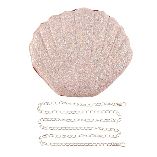 Wadakada Frauen MäDchen Kleine Meerjungfrau Muschel GeldböRse UmhäNgetaschen Glitzer Pailletten Kette Abendtasche, Rosa Wadakada Frauen MäDchen Kleine Meerjungfrau Muschel GeldböRse UmhäNgetaschen Glitzer Pailletten Kette Abendtasche, Rosa von Wadakada