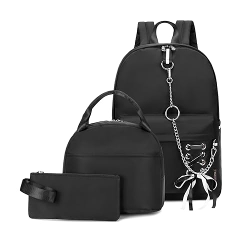 Wadirum Niedliches Schulrucksack-Set für Jungen und Mädchen Büchertasche für Teenager Schwarz Wadirum Niedliches Schulrucksack-Set für Jungen und Mädchen Büchertasche für Teenager Schwarz von Wadirum