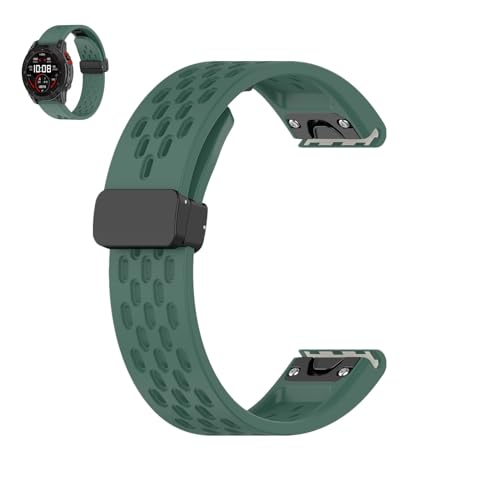 Waekethy 20mm Quick Fit Armband für Garmin Fenix 6s/Fenix 6s Pro, Fenix 7s, Fenix 5s/Fenix 5s Plus, Descent Mk2s, Instinct 2s Atmungsaktiv Silikon Estrazarmband für Frauen Männer von Waekethy