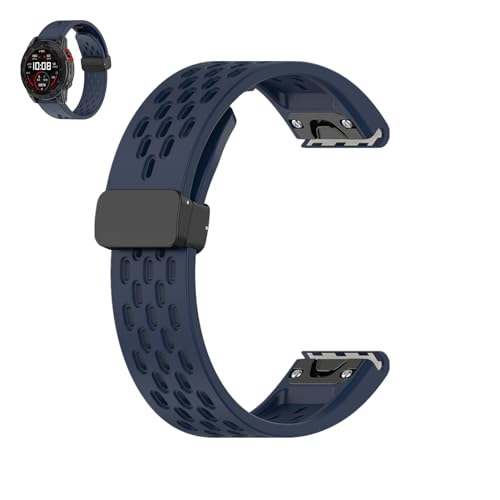 Waekethy 26mm Quick Fit Armband für Garmin Fenix 6X, 6X Pro, 7x, 5X, 5X Plus, Instinct 2X, Epix Pro 51mm - Atmungsaktiv Silikon Estrazarmband für Frauen und Männer von Waekethy