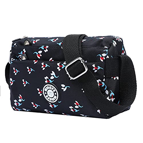 Wafybsre Kleine Umhängetasche Handtasche für Frauen Mode Cross-body-Tasche Telefon Geldbörse, Kleines Blumenmuster, Small von Wafybsre