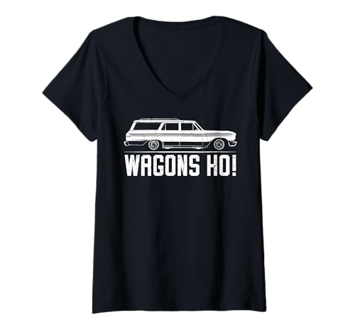 Damen Wagen Ho Kombi T-Shirt mit V-Ausschnitt Damen Wagen Ho Kombi T-Shirt mit V-Ausschnitt von Wagon Accessories