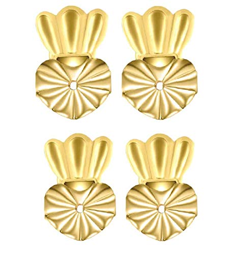 Wahaco Ohrringheber Rücken Crown Style 18 Karat vergoldet Hypoallergene verstellbare sichere Aufzüge Ohrring Schmuck (2 Paar) von Wahaco