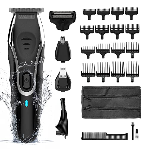 Wahl Aqua Blade 10 in 1 Multigroomer Augenbrauenaufsatz Bartschneider Körperschneider Herren Bartschneider Stoppeltrimmen Körperrasur Gesichtspflege Voll Waschbar von Wahl