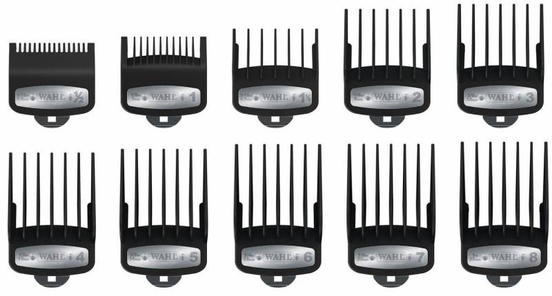 WAHL GmbH Ersatzscherteile Wahl Premium-Schneidsätze mit Polybeutel - Premium-Aufsatzkämme-Set., 10 St. von WAHL GmbH