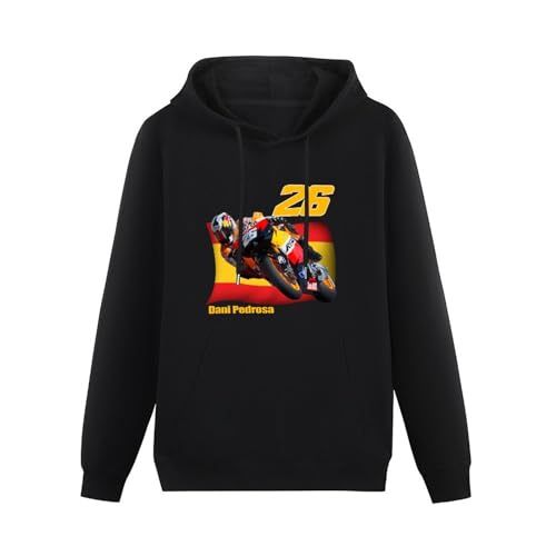 Dani Pedrosa Spain Moto Gp Rider Men Cartoon Hoodie Unisex Sweatshirt Casual Pullover Hooded Black S von Wahre