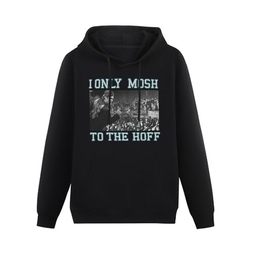 David Hasselhoff I Only Mosh to The Hoff Men Cartoon Hoodie Unisex Sweatshirt Casual Pullover Hooded Black 3XL von Wahre