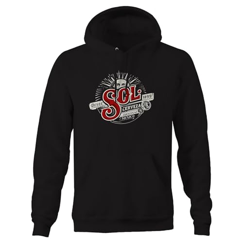 Sol Beer Men Cartoon Hoodie Unisex Sweatshirt Casual Pullover Hooded Black L von Wahre