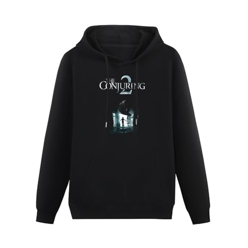 The Conjuring 2 Canvas Movie Poster Men Cartoon Hoodie Unisex Sweatshirt Casual Pullover Hooded Black XXL von Wahre