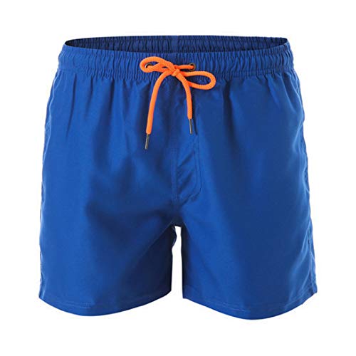 Wahuan Badehose Herren Kurz Lässig Badeshorts Sommerhose Retro Sporthose Lustige anliegend Badeslip mit String Gym Running Cargo Shorts Surf Schwimmhose (23-Blue, XXXXL) von Wahuan