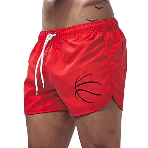 Wahuan Badehose Herren Kurz Lässig Badeshorts Sommerhose Retro Sporthose Lustige anliegend Badeslip mit String Gym Running Cargo Shorts Surf Schwimmhose von Wahuan