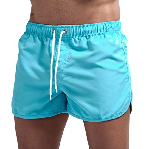Wahuan Badehose Herren Kurz Lässig Badeshorts Sommerhose Retro Sporthose Lustige anliegend Badeslip mit String Gym Running Cargo Shorts Surf Schwimmhose von Wahuan