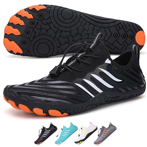 Barfußschuhe Wandern Damen,Wasserschuhe Herren,Professioneller Barfußschuh mit breiter Zehenbox,wasserdichter Trailrunning-Schuh für gesunde und rutschfeste Barfußschuhe,Schwimmschuhe für Damen von WaiWaiGo