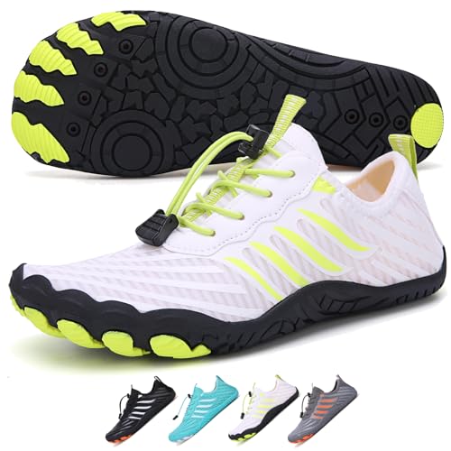 Barfußschuhe Wandern Damen,Wasserschuhe Herren,Professioneller Barfußschuh mit breiter Zehenbox,wasserdichter Trailrunning-Schuh für gesunde und rutschfeste Barfußschuhe,Schwimmschuhe für Damen von WaiWaiGo