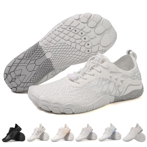 WaiWaiGo Barfußschuhe für Damen, Wasserschuhe für Herren, atmungsaktive und rutschfeste Sportschuhe mit breiter Zehenpartie, Schwimm-, Surf- und Wanderschuhe von WaiWaiGo