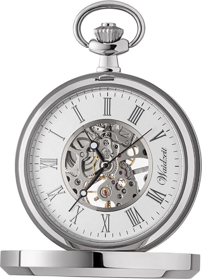 Waidzeit Austria Taschenuhr Waidzeit Herren Taschenuhr Edelstahl, (Analoguhr, Analoguhr), Herren Taschenuhr rund, extra groß (ca. 50mm), Edelstahl, Casual von Waidzeit Austria