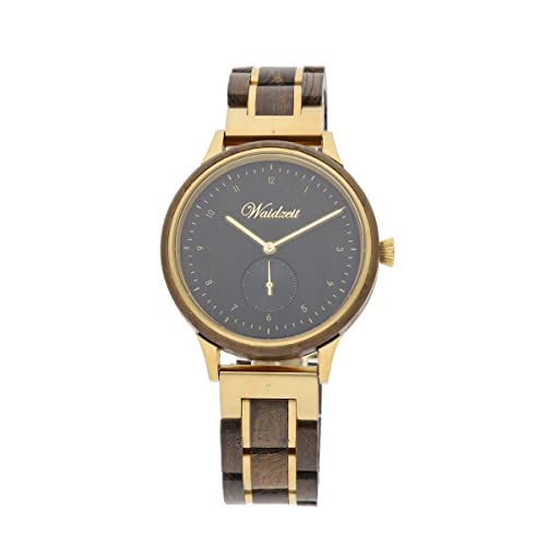 Waidzeit Herrenarmbanduhr EG02 Mystic Gold mit Holzband von Waidzeit Austria