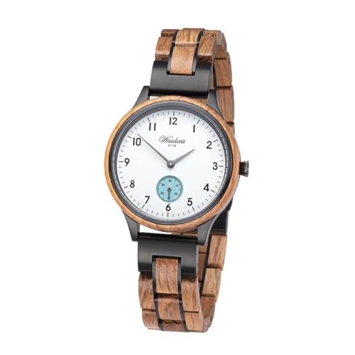 Waidzeit GI03 Gin White Ice Uhr Damenuhr Holz Analog braun von Waidzeit