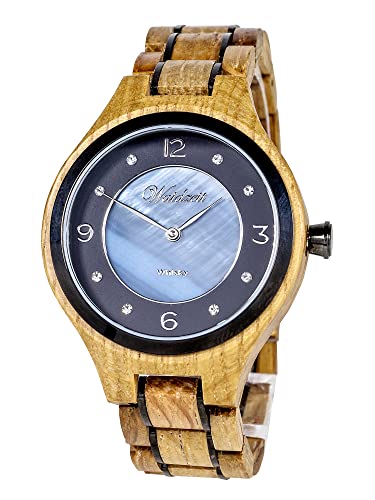 Waidzeit WY03 Whisky Jane Uhr Damenuhr Holz Holz Analog Datum braun von Waidzeit