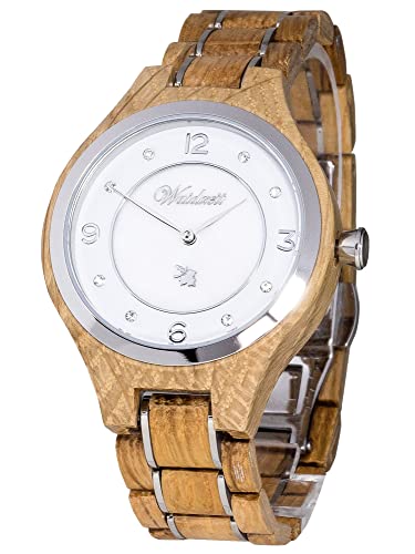 Waidzeit YA03 Weinprinzessin Blanc Uhr Damenuhr Holz Holz 0 bar Analog braun von Waidzeit