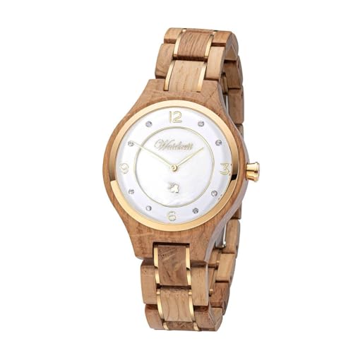 Waidzeit YC03 Weinprinzessin Champagne Uhr Damenuhr Holz Holz 0 bar Analog braun von Waidzeit