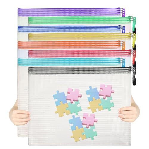 Waiecne Mesh Reißverschlussbeutelbeutel 8 Farben Wiederverwendbare Klare Reisebeutel für die Organisation des Vorbieters Home School Supplie von Waiecne