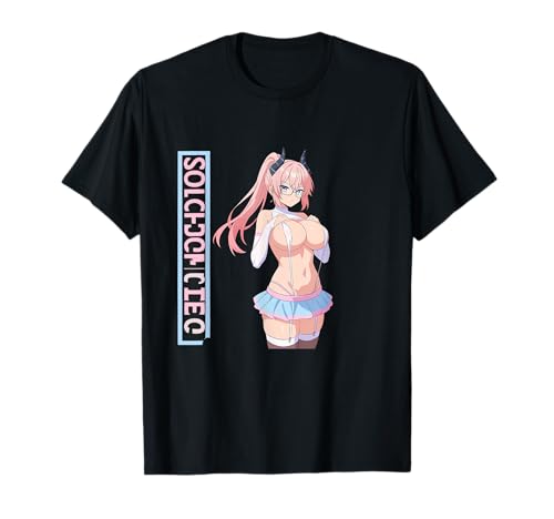 Waifu Sexy Anime Girl Horns Minirock Japanische Retro Art T-Shirt Waifu Sexy Anime Girl Horns Minirock Japanische Retro Art T-Shirt von Waifu Manga Girl Shirts