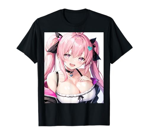 Waifu Otaku Weeb Art, Motiv: Mädchen mit rosa Haaren, im Anime/Manga-Stil T-Shirt Waifu Otaku Weeb Art, Motiv: Mädchen mit rosa Haaren, im Anime/Manga-Stil T-Shirt von WaifusOnDemand