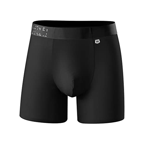 Wair Living MK1 Ultra Boxershorts für Herren (1er-Pack) - atmungsaktive Herrenunterwäsche, schnelltrocknend, dehnbar, 3D-Tasche, Doppel schwarz, X-Large von Wair Living