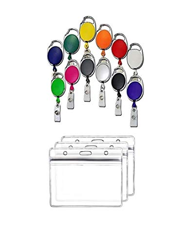Waizmann.IDeaS® 1x Ausweisset Ausweis-Set - Kartenhalter Vinyl Weichplastik horizontal Wasserdicht + Ausweisjojo JoJo Zipper oval von Waizmann.IDeaS