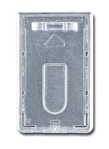 Waizmann.IDeaS 10x Ausweishalter Kartenhülle Ausweishülle Daumenschub 1 Karte Transparent vertikal von Waizmann.IDeaS