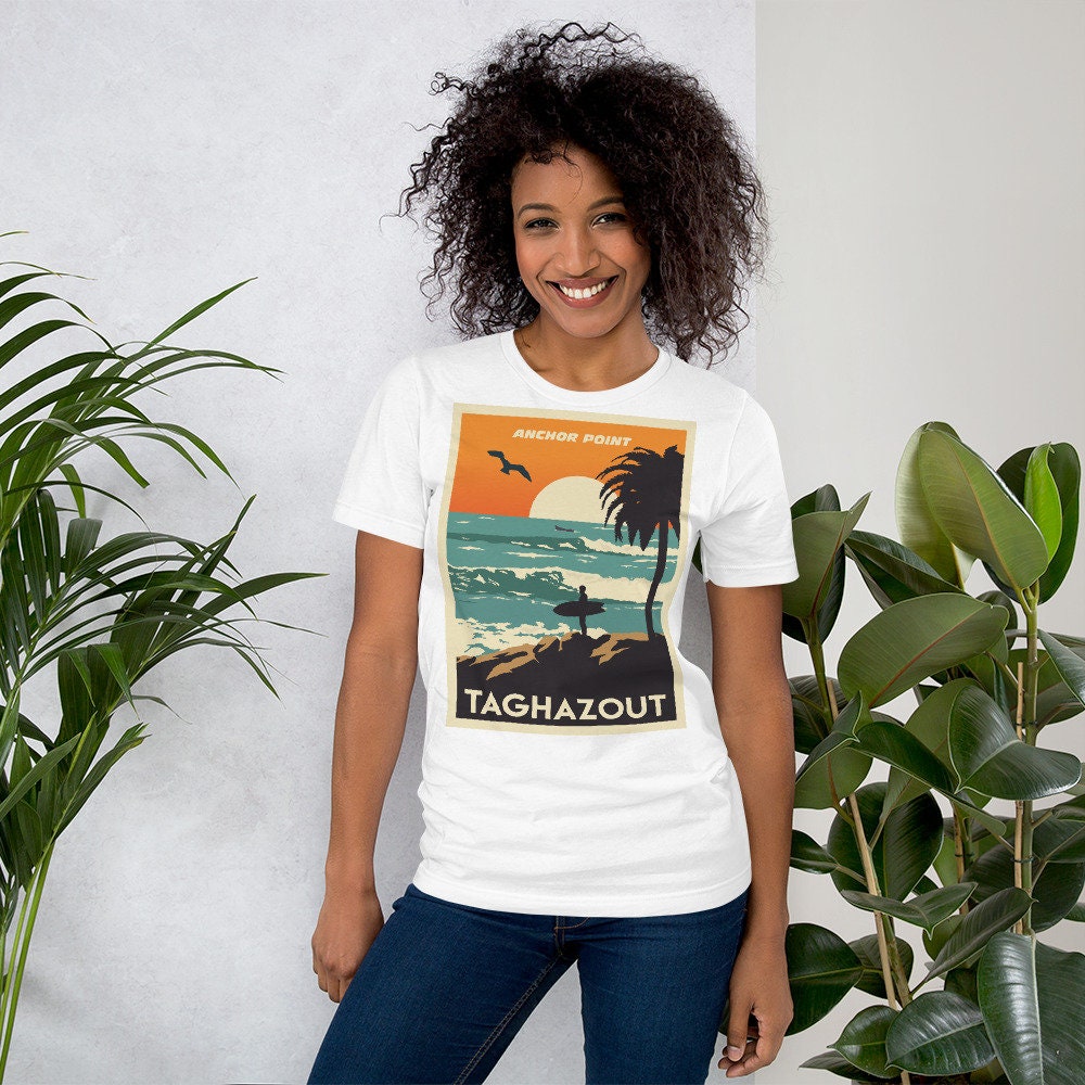Taghazout Unisex T-Shirt, Anchor Point Surfen, Marokko Surf Kurze Ärmel, Souvenir Taghazout Unisex T-Shirt, Anchor Point Surfen, Marokko Surf Kurze Ärmel, Souvenir von WakWakDesigns