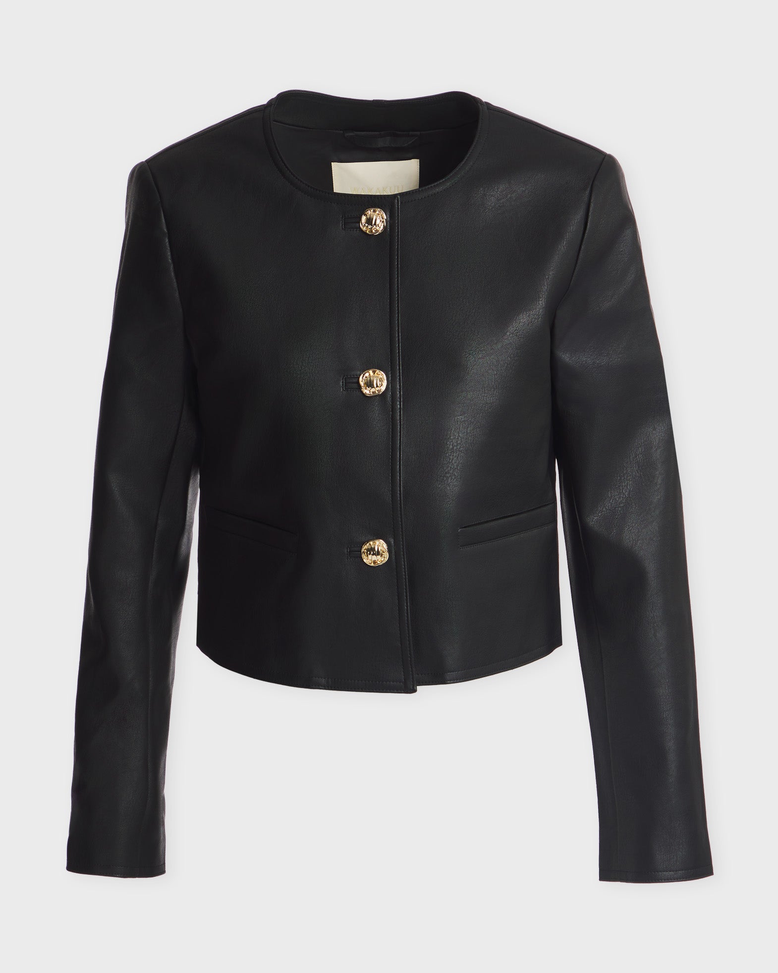Wakakuu Icons Jacket Kennedy Faux Leather Black Wakakuu Icons Jacket Kennedy Faux Leather Black von Wakakuu Icons