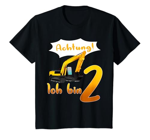 Kinder Bagger Design für Jungen 2 Jahre für die Baustelle T-Shirt Kinder Bagger Design für Jungen 2 Jahre für die Baustelle T-Shirt von Wake-X Kindergeburtstagsdesign für Jungs